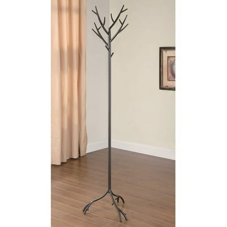 Coaster Dark Brown Metal Coat Rack Tree Design