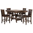 thumbnail image 1 of Dewey 5-piece Rectangular Dining Table Set Walnut, 1 of 14