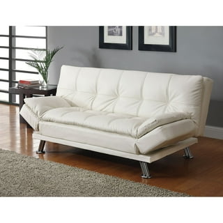 White leather futon walmart discount