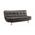 thumbnail image 1 of Dilleston Tufted Back Upholstered Sofa Bed Brown, 1 of 3