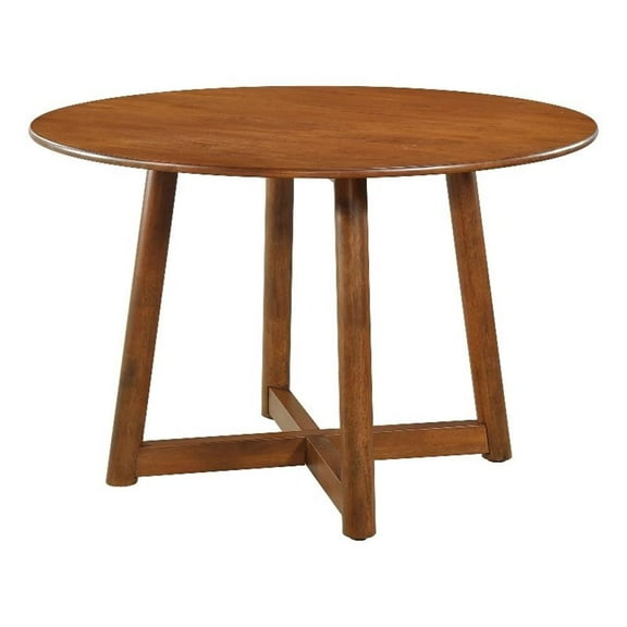 Dinah Round Solid Wood Dining Table Walnut