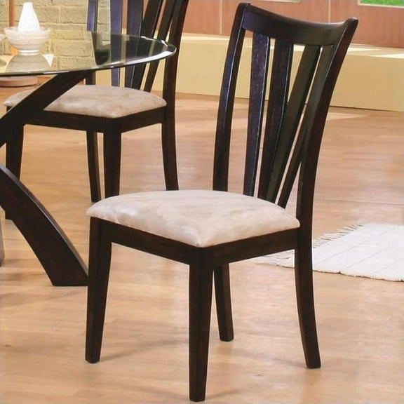 Coaster Shoemaker Windsor Dining Side Chair in Deep Merlot and Cream