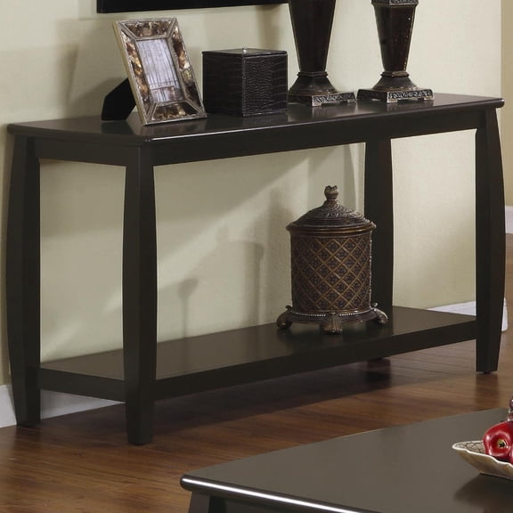Dixon Rectangular Sofa Table with Lower Shelf Espresso