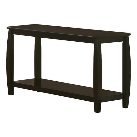 Dixon Wood Entryway Console Table with Shelf Cappuccino