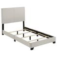 thumbnail image 1 of Dorian Fabric Upholstered Twin Panel Bed Cream, 1 of 8