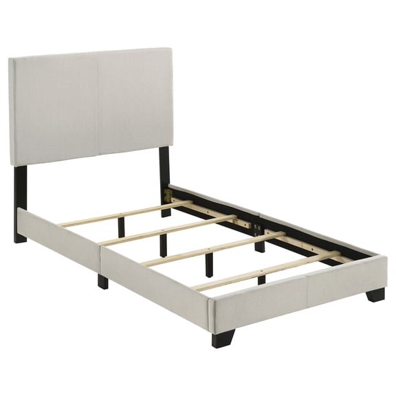 Dorian Fabric Upholstered Twin Panel Bed Cream