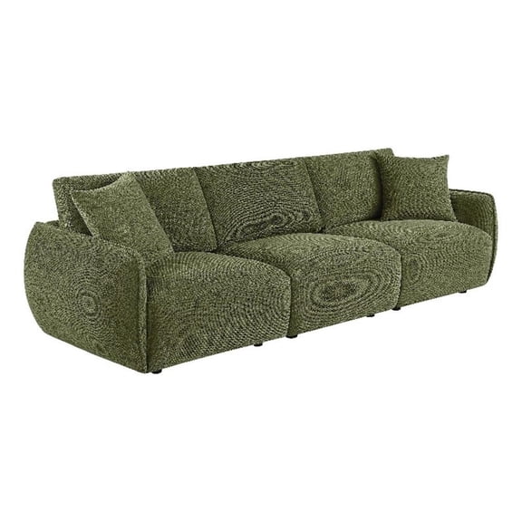 Coaster Elysia Chenille Upholstered Modular Lounge Sofa in Green