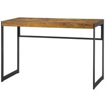 Coaster Estrella Farmhouse Wood Writing Desk in Brown and Gunmetal