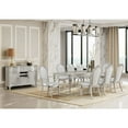 thumbnail image 1 of Coaster Evangeline 7-piece Wood Rectangular Dining Table Set in Ivory and Silver, 1 of 13