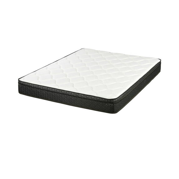Evie 9.25" Eastern King Mattress White and Black