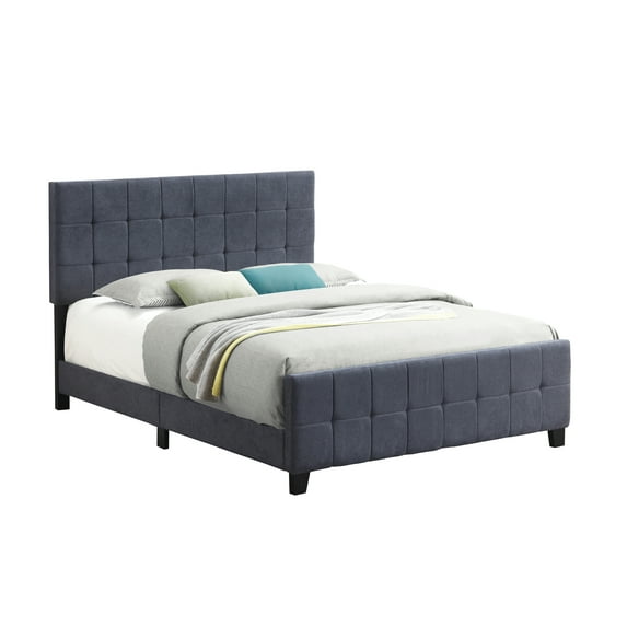 Fairfield Eastern King Upholstered Panel Bed Dark Grey