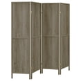 thumbnail image 1 of Coaster Deepika 4-Panel Room Divider Folding Screen, Grey Driftwood, 1 of 9