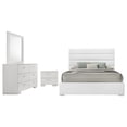 thumbnail image 1 of Felicity 4-piece California King Bedroom Set White High Gloss, 1 of 16