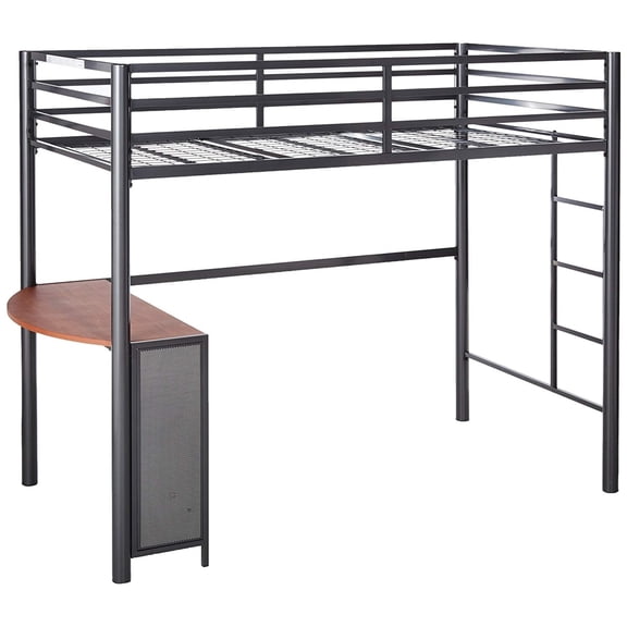 Fisher Twin Workstation Loft Bed Gunmetal