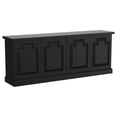thumbnail image 1 of Florence 4-door Dining Sideboard Buffet Distressed Black, 1 of 12