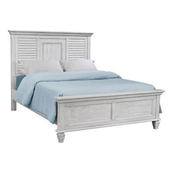 Franco Eastern King Panel Bed Antique White