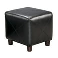thumbnail image 1 of Coaster Contemporary Faux Leather Cube Ottoman in Black, 1 of 2