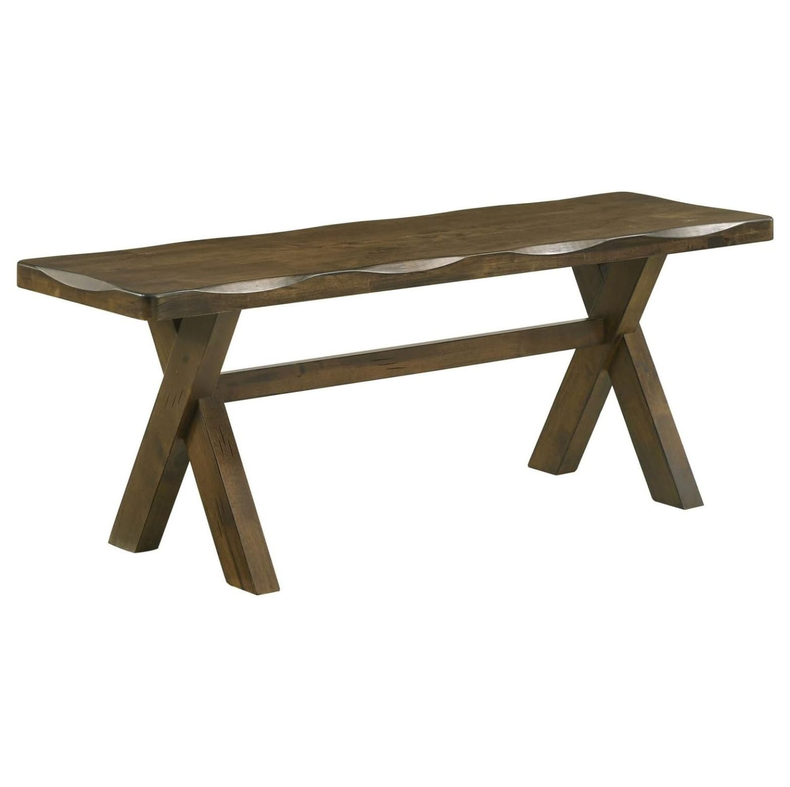 Alston 47'' Knotty Nutmeg Traditional Wooden Dining Bench