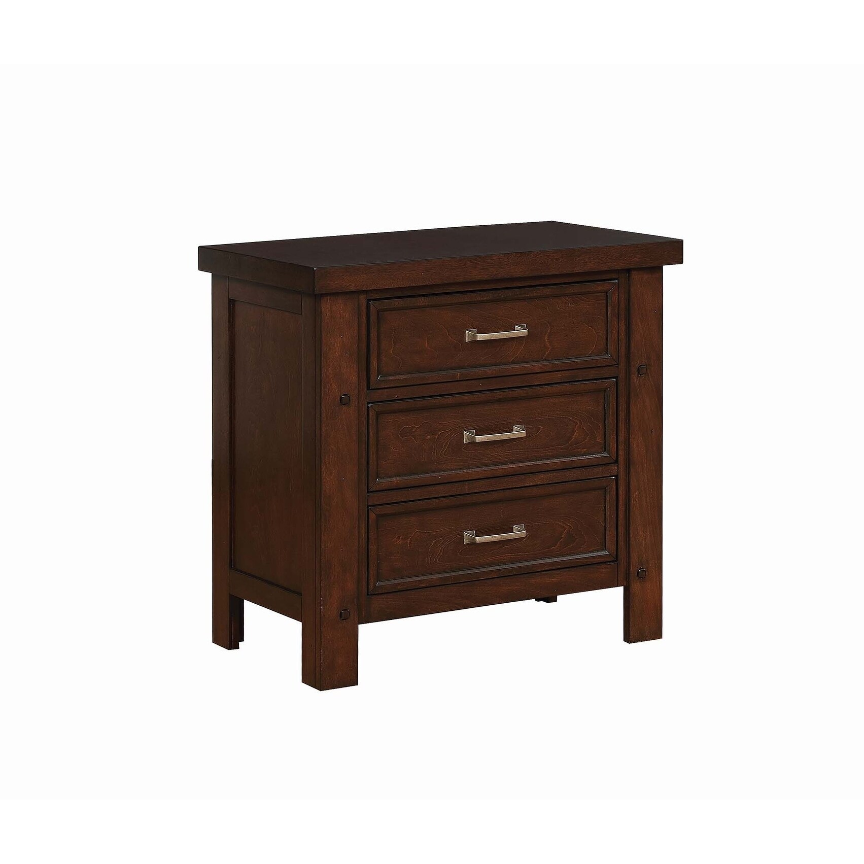 Coaster Furniture Barstow Pinot Noir 3drawer Rectangular Nightstand