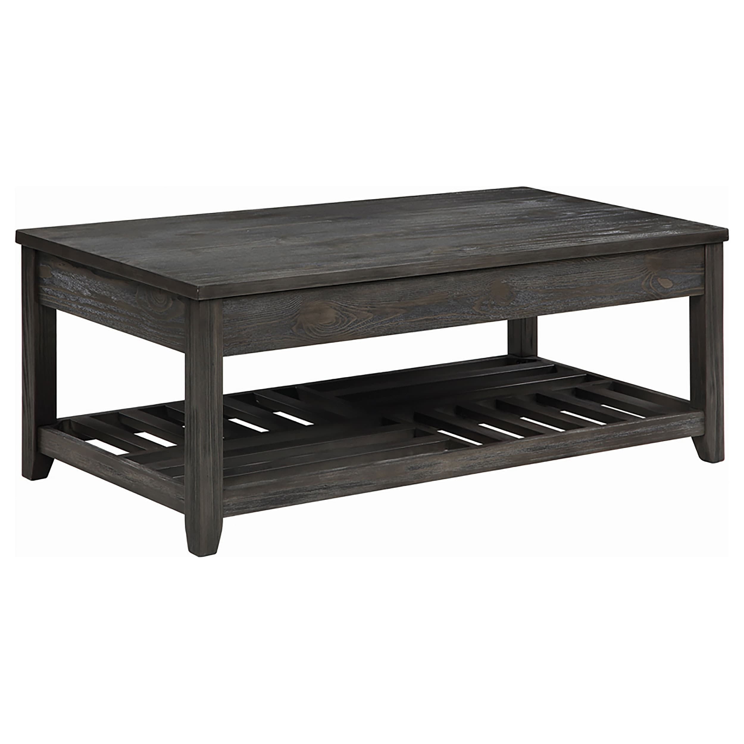 Coaster Cliffview Grey Lift Top Coffee Table with Storage Cavities ...