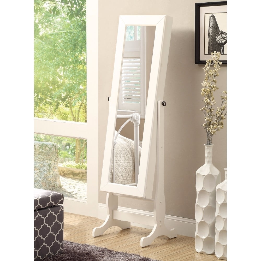 Cheval mirror with deals jewelry storage