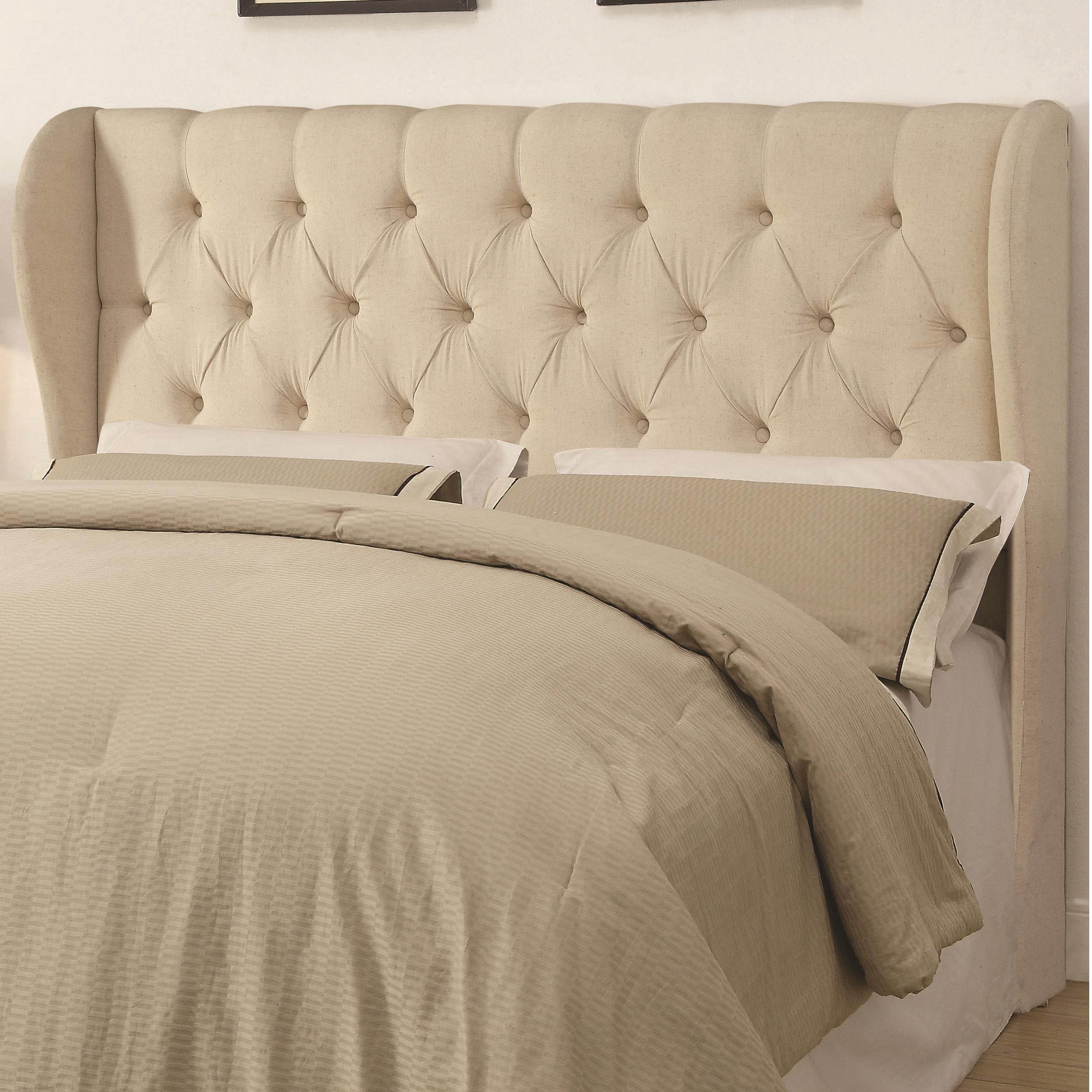 Coaster 300444QF Murrieta Queen Full Headboard Beige Fabric Upholstery