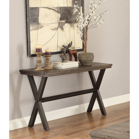 Romilly Rustic Dark Brown Sofa Table