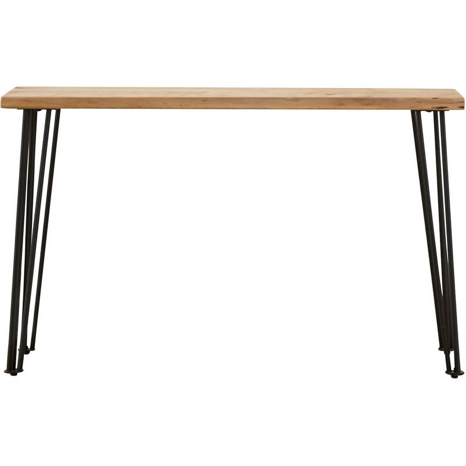Coaster Gano Sofa Table with Hairpin Leg in Natural and Matte Black
