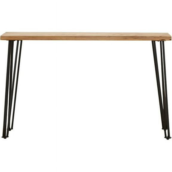 Coaster Gano Sofa Table with Hairpin Leg in Natural and Matte Black
