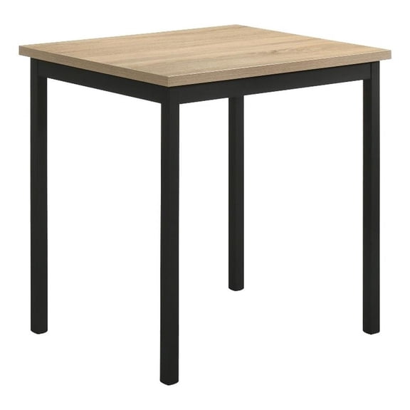 Coaster Garza 29.5-Inch Rectangular Wood Dining Table in Greige Oak/Matte Black