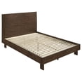 thumbnail image 1 of Glenwood 48-inch Queen Platform Panel Bed Warm Brown, 1 of 10