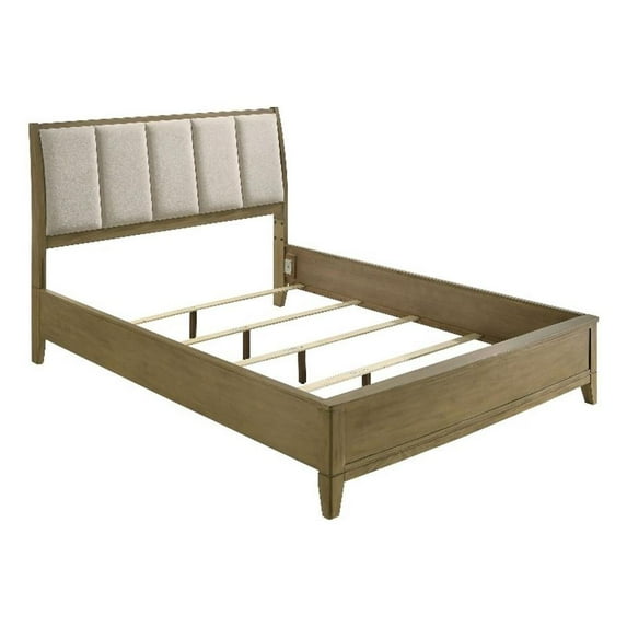 Coaster Granada Modern Wood California King Panel Bed Natural Pine and Beige