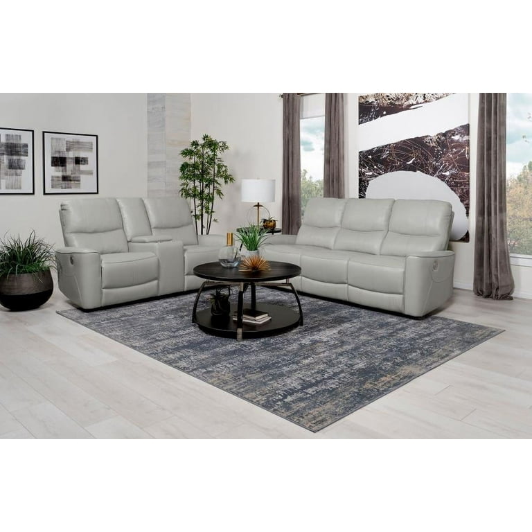Coaster Greenfield 2 Piece Power Reclining Sofa Set Ivory