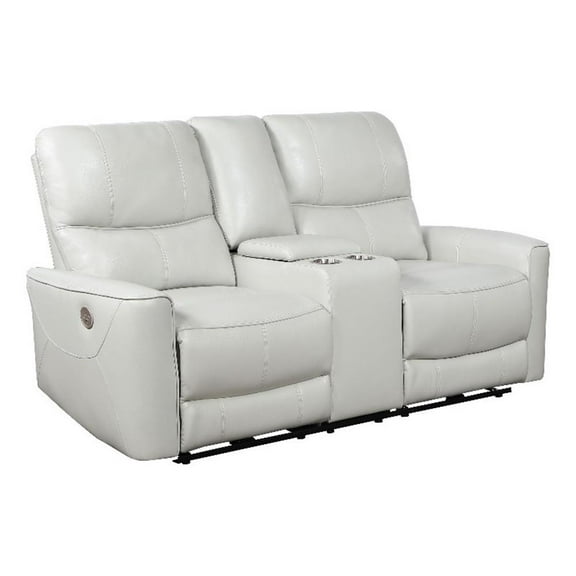 Greenfield Upholstered Power Reclining Loveseat Dove Grey