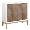 thumbnail image 1 of Coaster Gretchen 2-Door Wood Fluted Parquet Cabinet in White and Brown, 1 of 14