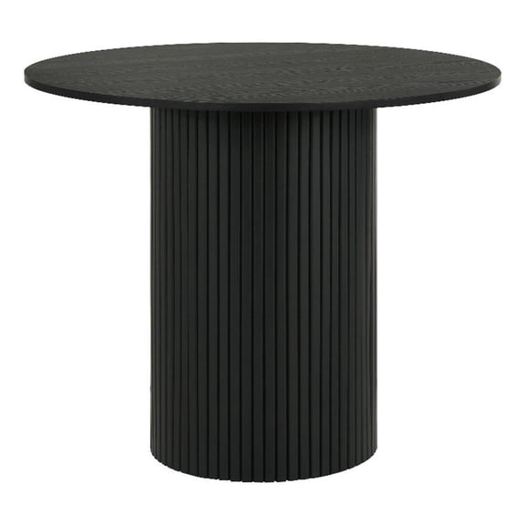 Coaster Hamlyn Round Fluted Wood Counter Height Dining Table in Black