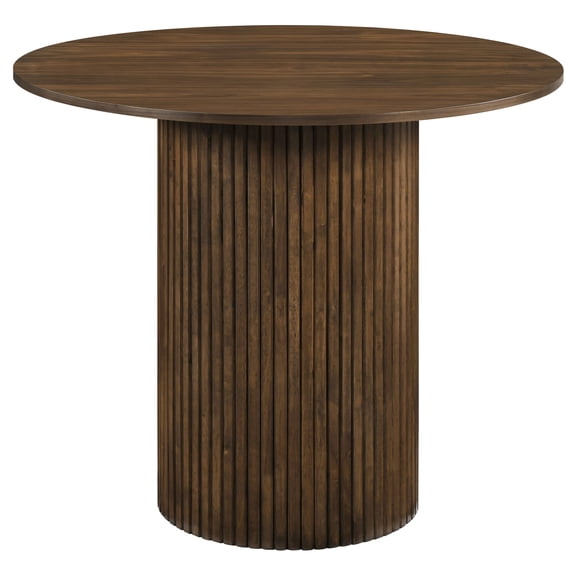 Coaster Hamlyn 43-Inch Round Wood Counter Height Dining Table, Walnut