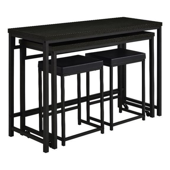 Hawes 4-piece Multipurpose Counter Height Table Set Black