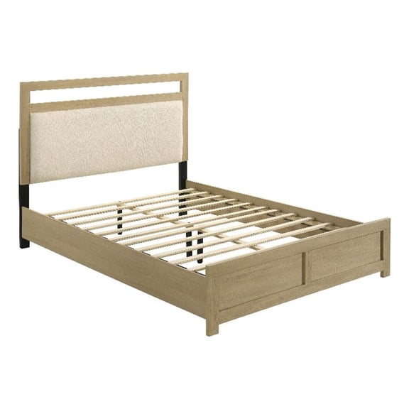 Coaster Hendricks Transitional Queen Wood Platform Bed in Light Oak