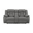 thumbnail image 1 of Higgins Pillow Top Arm Motion Loveseat with Console Grey, 1 of 10
