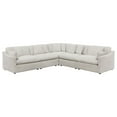 thumbnail image 1 of Hobson 5-piece Upholstered Modular Sectional Sofa Ivory, 1 of 12
