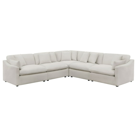 Hobson 5-piece Upholstered Modular Sectional Sofa Ivory