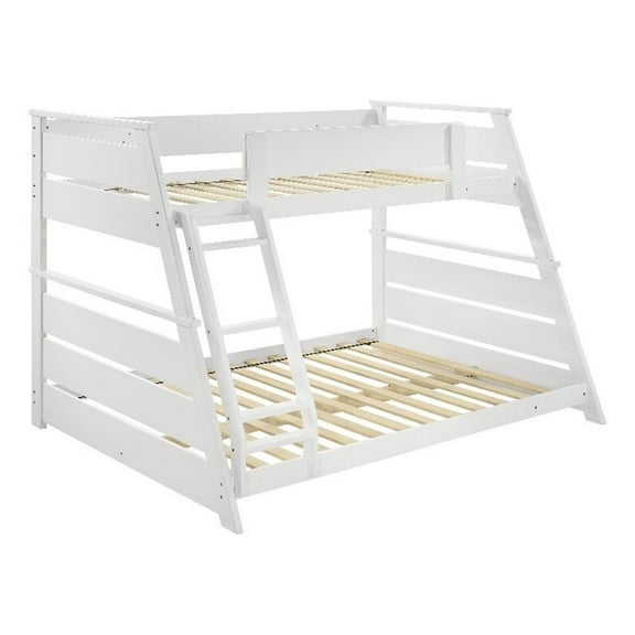Holden Wood Veneer Twin Over Full Bunk Bed White
