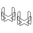 thumbnail image 1 of Coaster Holder, 2pack 4" - Iron Metal Coaster Storage Rack for Both Round and Square, Holds 6 Coasters (Black), 1 of 6