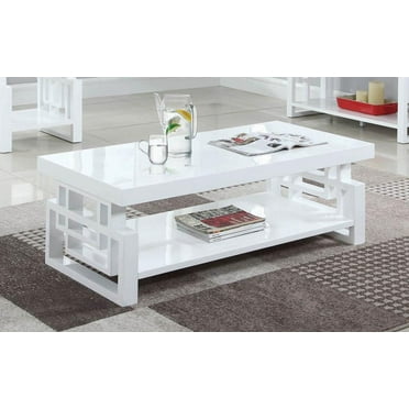 Coaster Home Furnishings 705708 Coffee Table, High Glossy White