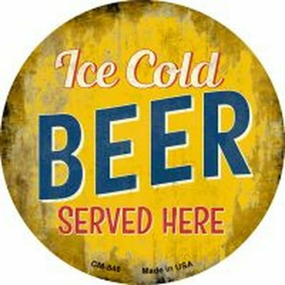Coaster Ice Cold Beer Served Here Circular Coasters Set of 4