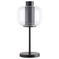 thumbnail image 1 of Ingrid 22-inch Glass Shade Bedside Table Lamp Black, 1 of 4