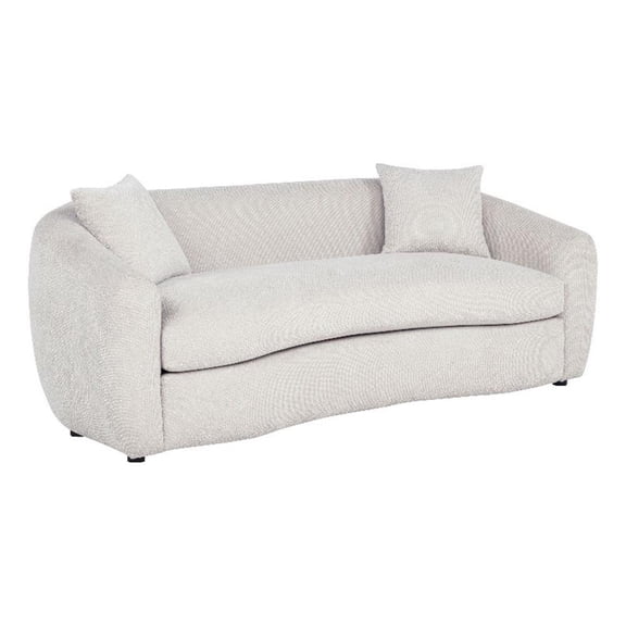 Coaster Isabella Fabric Upholstered Curved Silhouette Sofa in Sand color