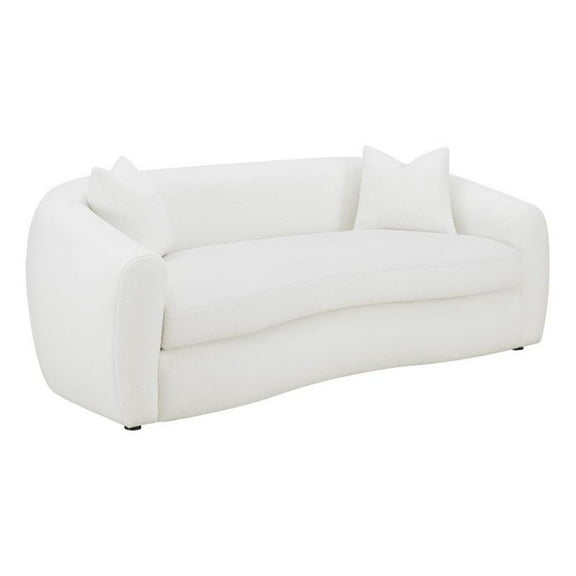 Isabella Upholstered Tight Back Sofa White