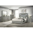 thumbnail image 1 of Ives 5-piece Queen Bedroom Set Grey High Gloss, 1 of 19